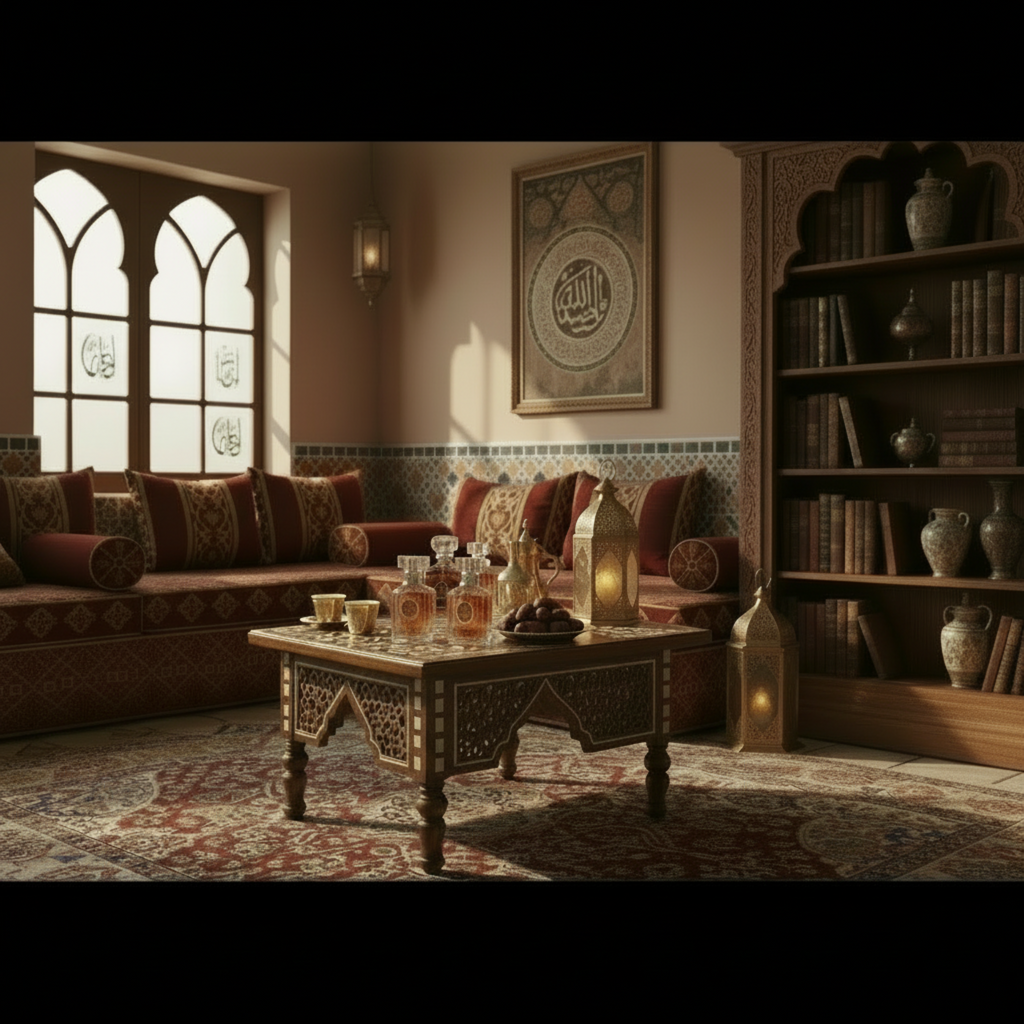 Perfume bottle in Arabic setting