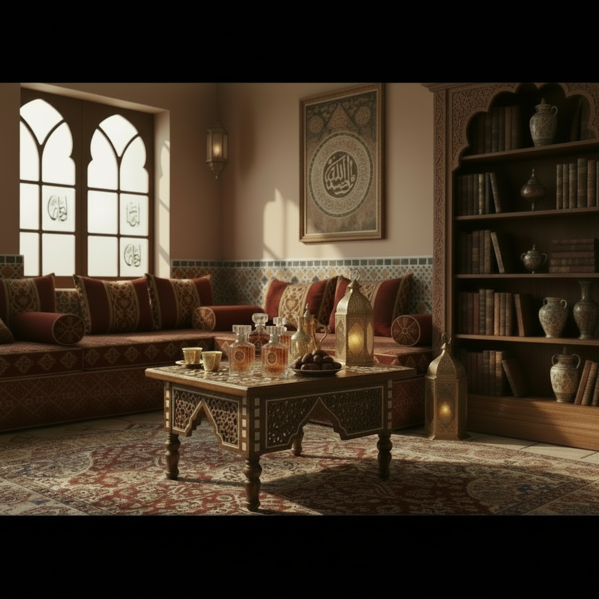 Perfume bottle in Arabic setting